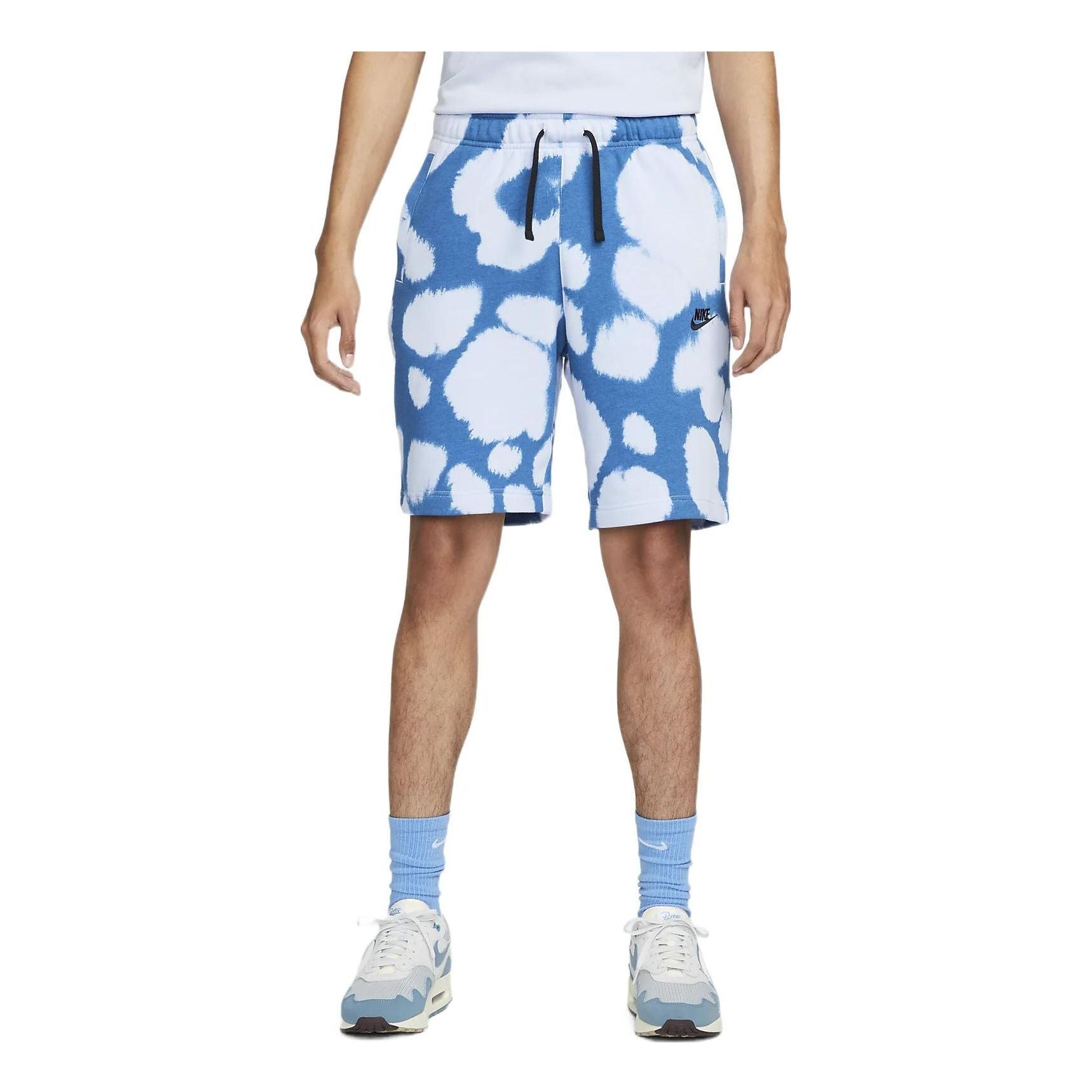 Nike Sportswear Sport Essentials Pattern Full Print Tie Dye Drawstring Shorts Blue DM6913-548