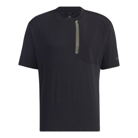 adidas Insp Ms Ss Tee Casual Breathable Sports Round Neck Short Sleeve Black GN7617