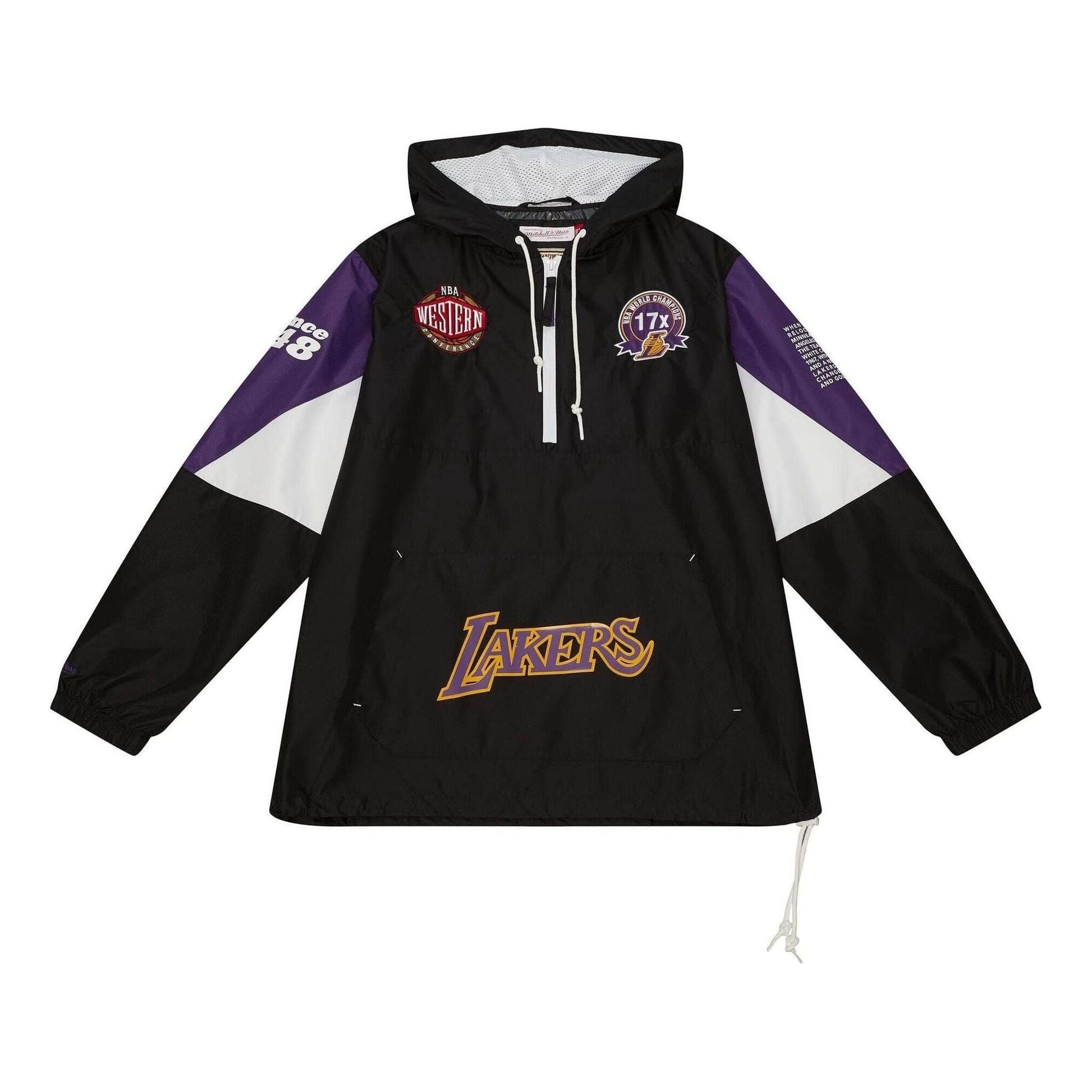 Mitchell & Ness x NBA Team Origins Pullover Anorak 'LA Lakers' OJPO5033-LALYYPPPBLCK