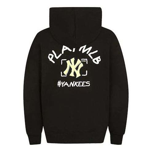MLB PLAY Hooded Graffiti Printing Long-Sleeve Fleece Unisex Black 31HD07011-50L