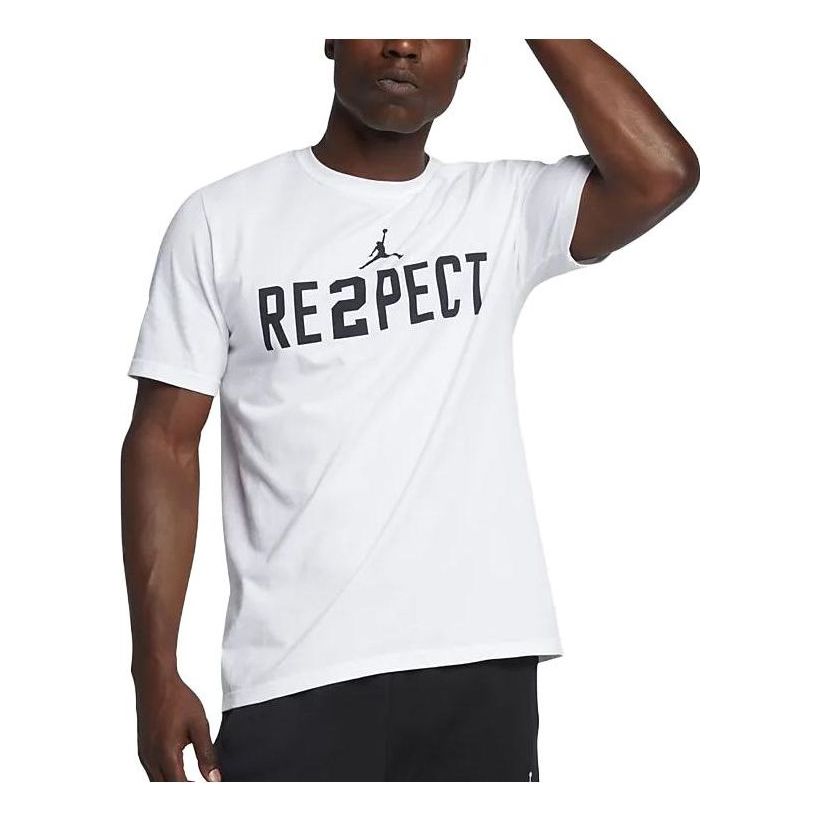 Air Jordan RE2PECT T-Shirt 'White Black' 708586-100