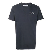 Off-White FW20 Logo Applique Short-sleeve Tee Men's Grey/White OMAA027E20JER0014501