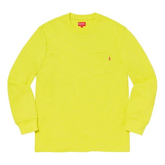 Supreme FW19 Week 12 LS Pocket Yellow Tee SUP-FW19-1035