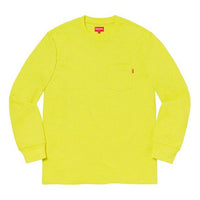 Supreme FW19 Week 12 LS Pocket Yellow Tee SUP-FW19-1035