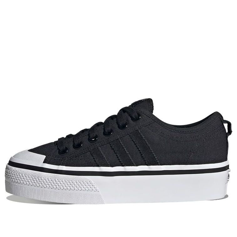 (WMNS) adidas Nizza Platform 'Black White' HQ6238
