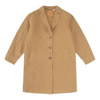 Levis lapel mid-length Button Jacket Brown Yellow 85342-0000