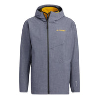 adidas Reversible Zipper Sports Hooded Jacket Gray HN2030