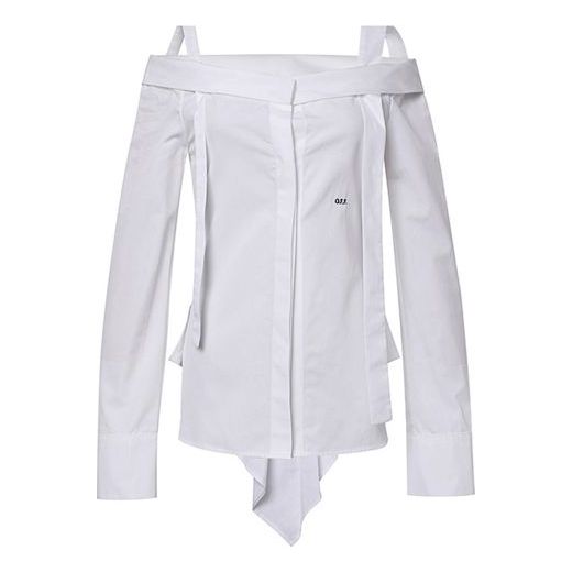 (WMNS) Off-White Long Sleeves White Shirt OF2D2C002