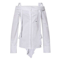 (WMNS) Off-White Long Sleeves White Shirt OF2D2C002