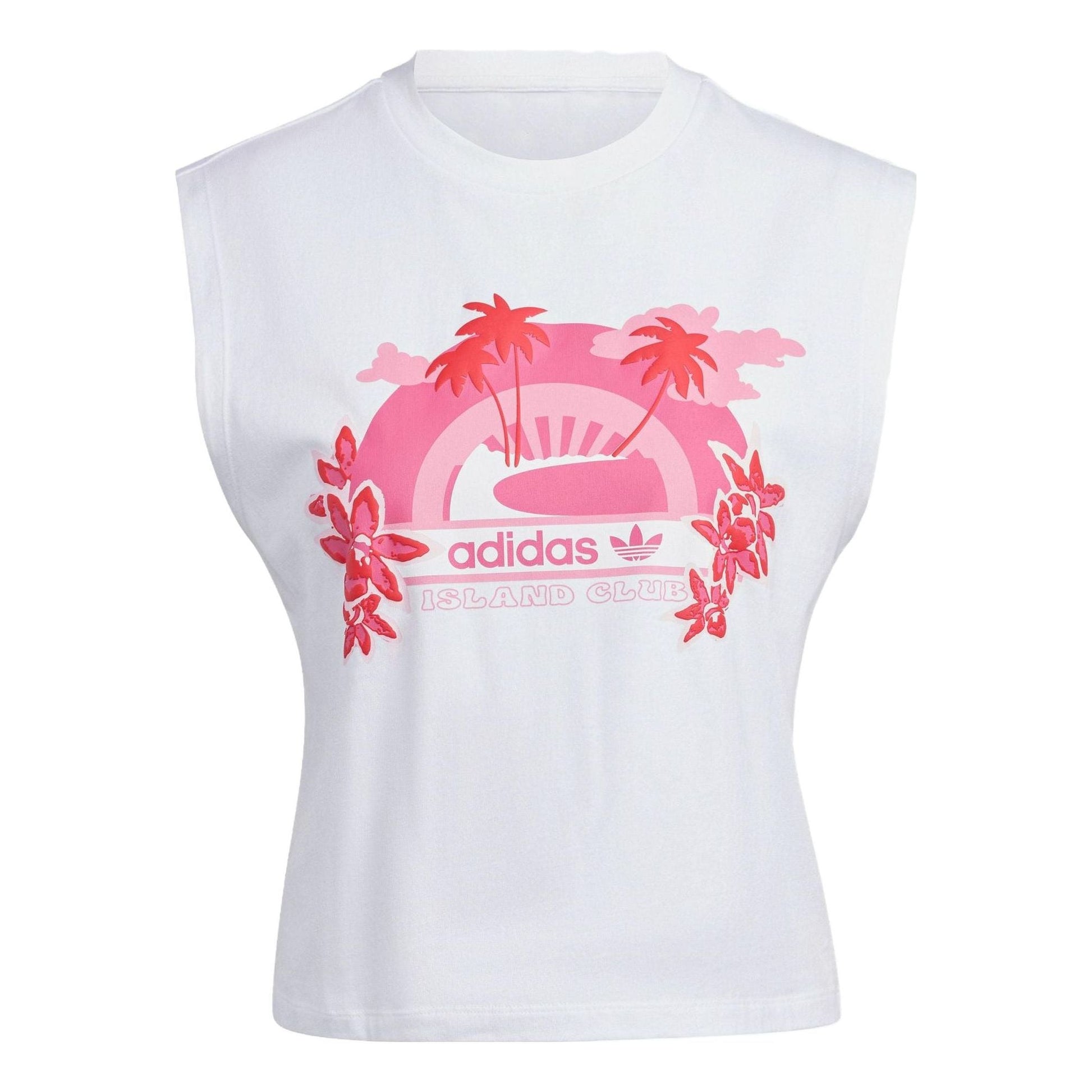 (WMNS) adidas Island Club Sleeveless Graphic Tee 'White' IT8151