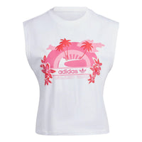 (WMNS) adidas Island Club Sleeveless Graphic Tee 'White' IT8151