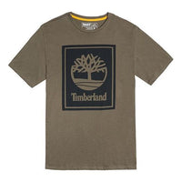 Timberland Printing Casual Round Neck Short Sleeve Couple Style Green A2AJ1-Z28