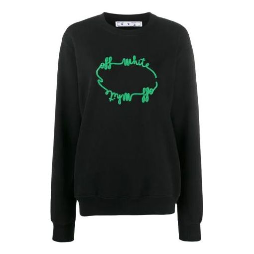 (WMNS) Off-White FW20 logo Knitted Loose Black OWBA055E20FLE0061055