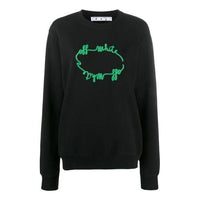 (WMNS) Off-White FW20 logo Knitted Loose Black OWBA055E20FLE0061055