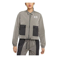 (WMNS) Air Jordan Essentials Light Water Repellent Woven Sports Jacket Gray DD6993-286