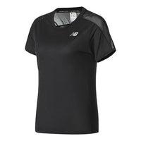 (WMNS) New Balance Sports Round Neck Pullover Short Sleeve Black WT01234-BK