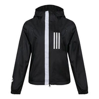 (WMNS) adidas hooded track Jacket Black DZ0034