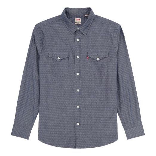 Men's Levis Lapel Loose Gray Shirt 14249-0007