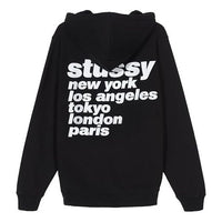 Stussy Italic Hood Fleece Lined Unisex 'Black Green' SUSSW1924493D-GRX