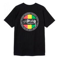 Stussy Surf Dot Tee Back Printing Short Sleeve Unisex Black 1904392