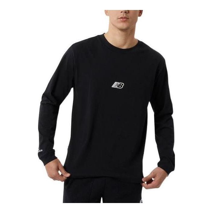 New Balance Essentials Seasonal Long Sleeve T-Shirt Asia Sizing 'Black' MT23515-BK