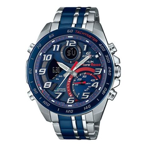 Casio Edifice Waterproof Analog-Digital Watch 'Silver Crystal Blue' ECB-900TR-2ADR