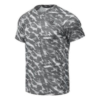 New Balance Tenacity Heather Tech Printed T-Shirt Asia Sizing 'Black' AMT21097-BK