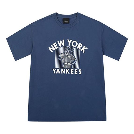 MLB Unisex BIGBOY Series Printing Round-neck Tee Blue 31TSC5031-50N