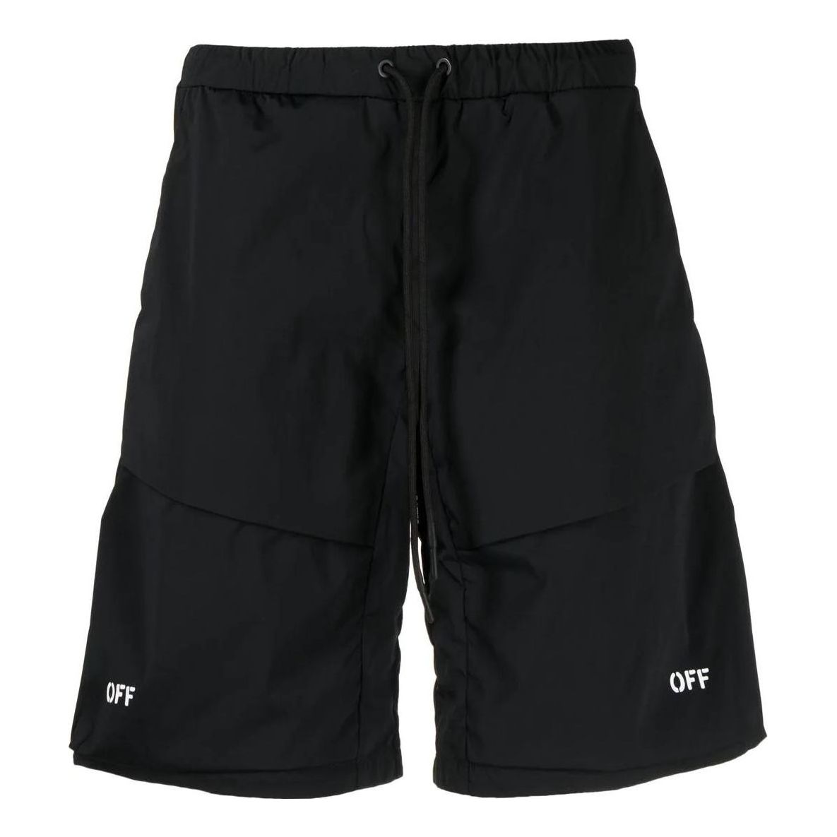 Men's Off-White SS22 Solid Color Drawstring Straight Shorts Black OMVH019C99FAB00110011001