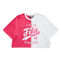 (WMNS) Fila FUSION Contrasting Colors Sports Short Sleeve Purple T11W122105F-PC
