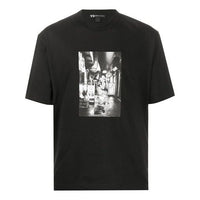 Men's Y-3 SS20 Photo Printing Round Neck Short Sleeve Black FP8698