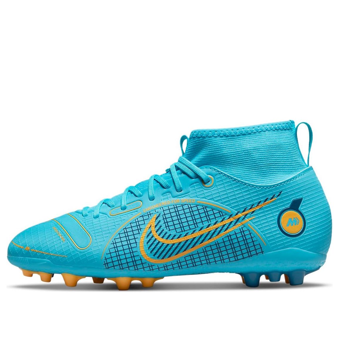 (GS) Nike Jr Mercurial Superfly 8 Academy AG 'Blue Yellow' DJ2859-484