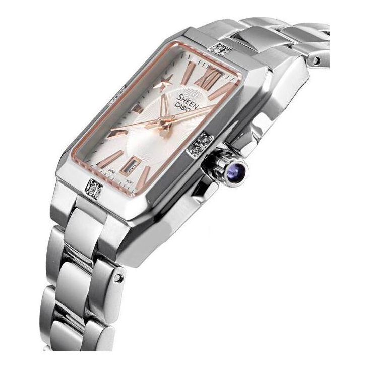 CASIO Female SHEEN Japan / South Korea Fashion Waterproof Silver Analog SHE-4501D-7A