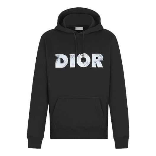 DIOR SS20 Daniel Arsham Faded 3D Logo Printed Cotton For Men Black 023J605C0531-C988
