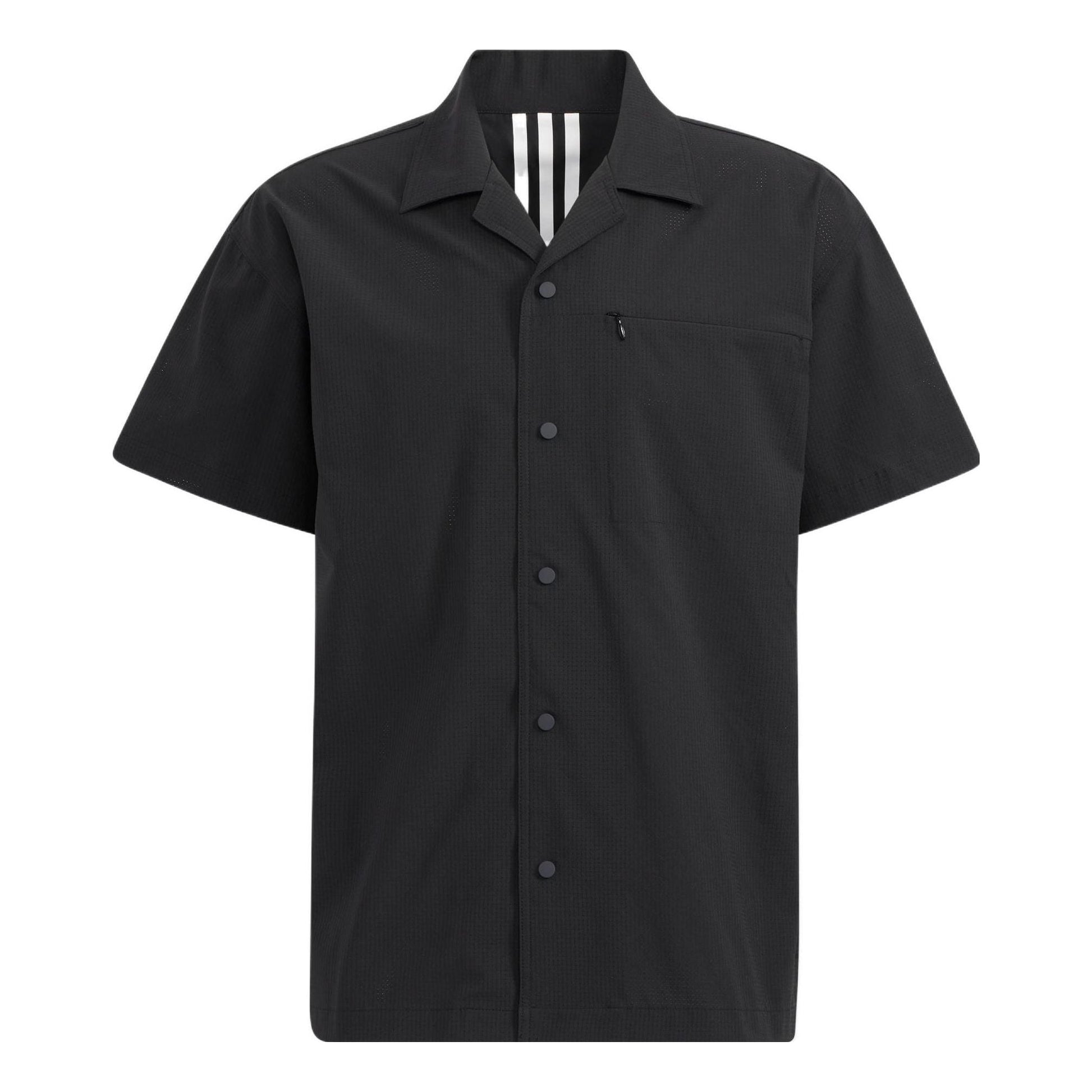 adidas originals Solid Color Sports Short Sleeve Shirt Black HD0023