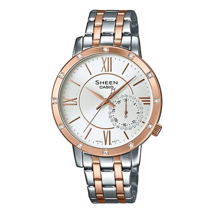 CASIO SHEEN Series quartz Stainless Steel Strap SHE-3046SGP-7A