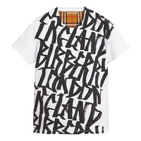 Burberry Graffiti Print Vintage Plaid White 40737401