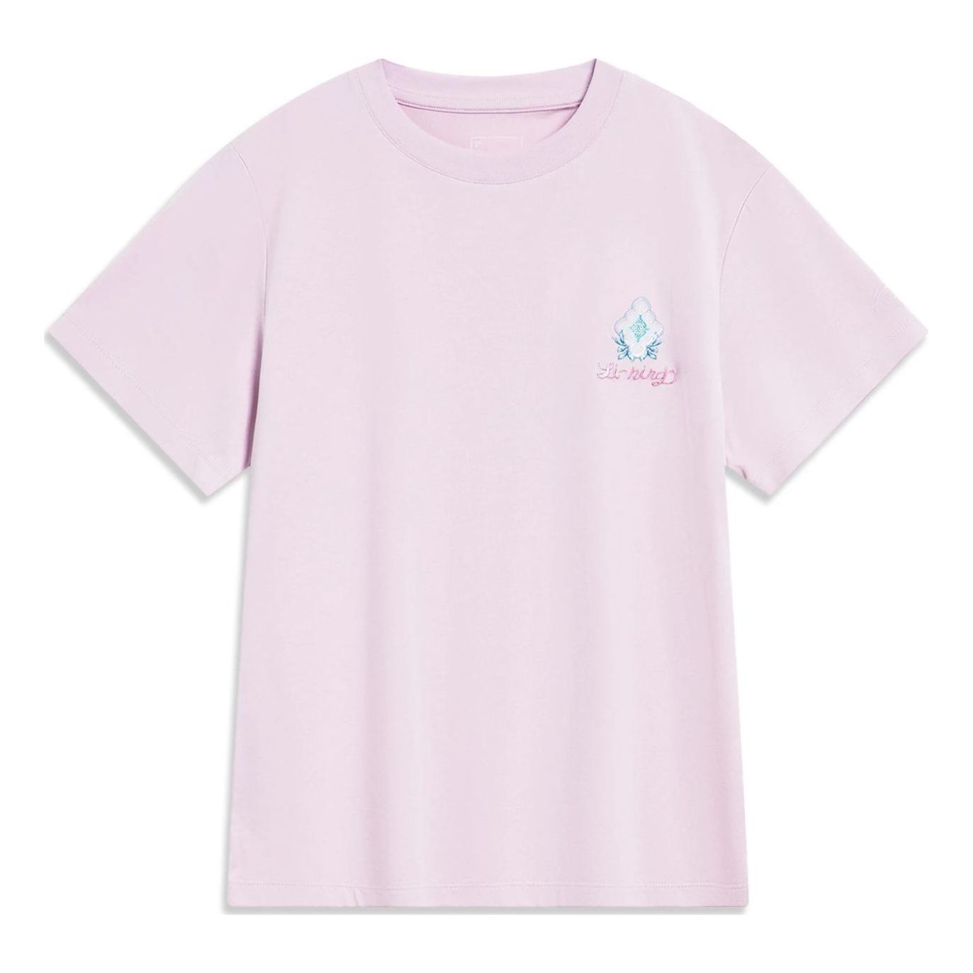 (WMNS) Li-Ning Small Graphic T-shirt 'Pink' AHST432-2