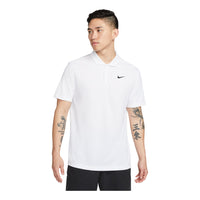 Men's Nike Small Logo Solid Color Short Sleeve White Polo Shirt DH0858-100