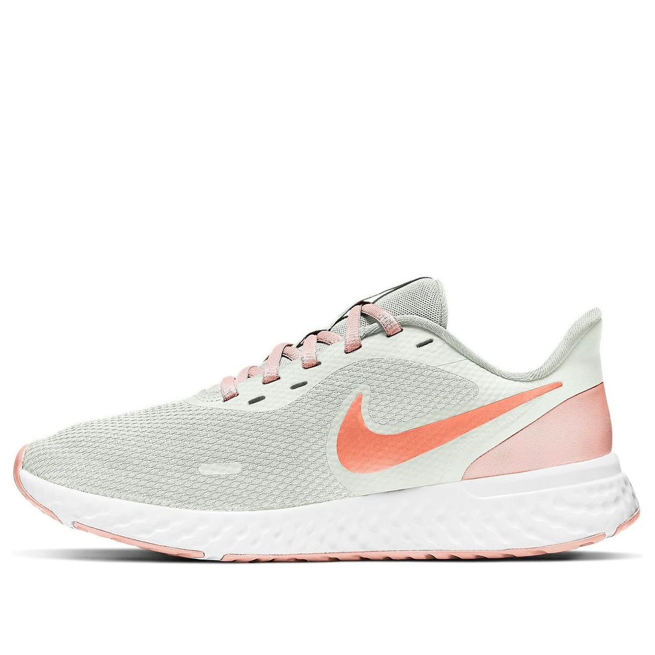 (WMNS) Nike Revolution 5 Wide 'White Orange Pearl' BQ6715-109