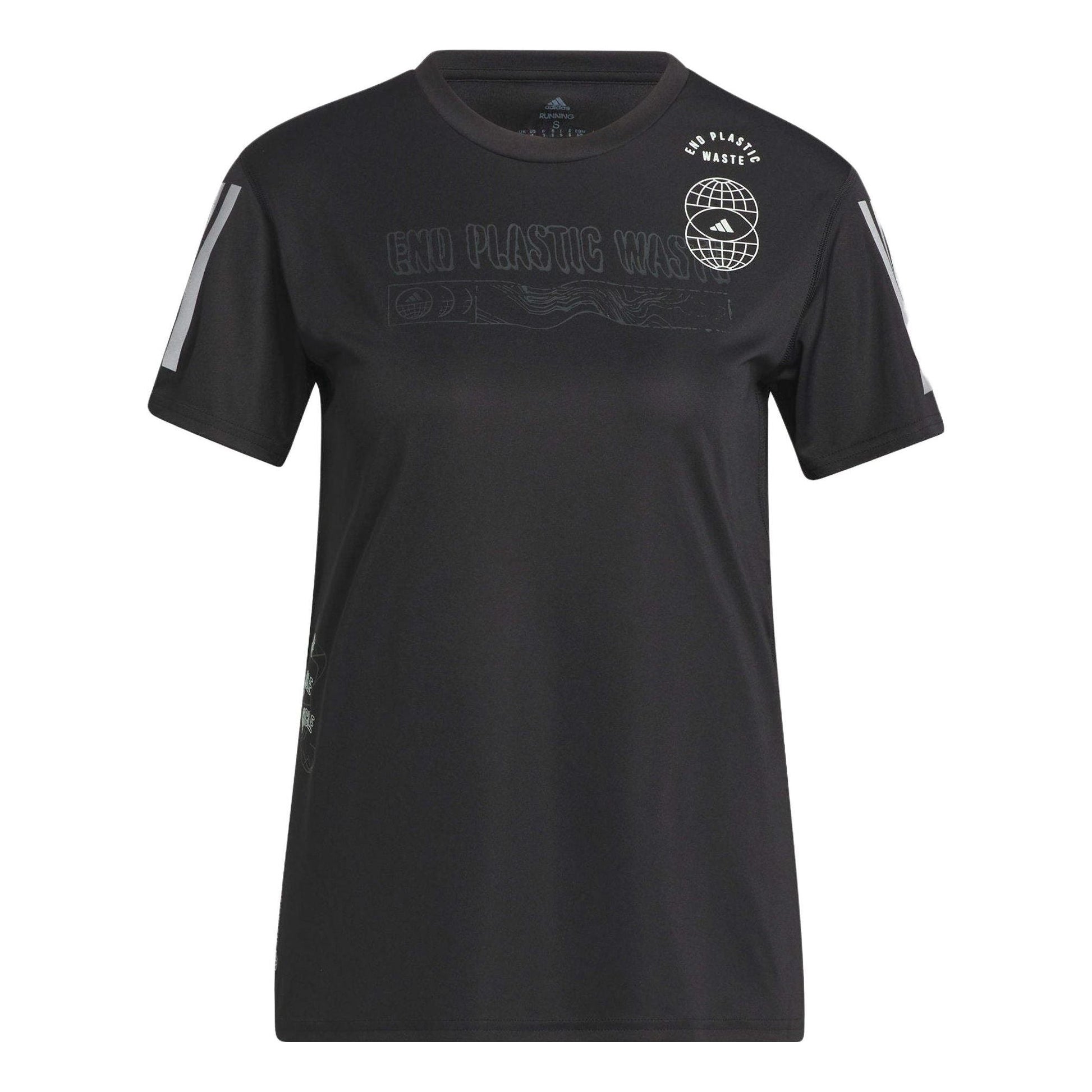 (WMNS) adidas Run for the Oceans Tee Asia Sizing 'Black' IC0205