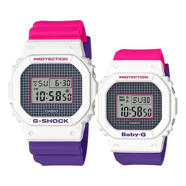 CASIO G-Shock & Baby-G Set 'White Purple' DW-5600THB-7PR&BGD-560THB-7PR