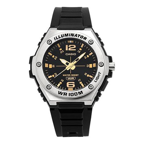 Men's CASIO Casual Watch 100m waterproof Strap Mens Black Analog MWA-100H-1A2V