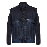 Off-White Logo Printing Denim Jacket Version Blue OMYE013F181660058588