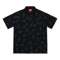 Supreme Dice Rayon S/S Shirt 'Black Blue' SUP-SS19-10592