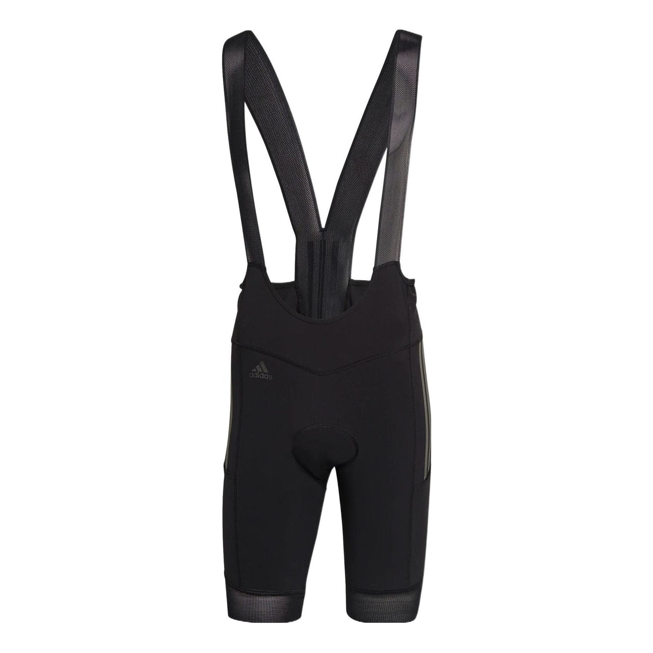 Men's adidas The Adiv Bib Solid Color Logo Embroidered Cycling Shorts Black H51171