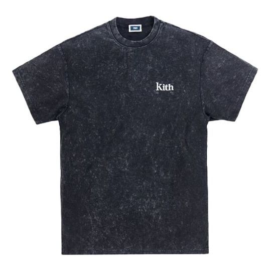 Men's KITH Crystal Wash Washed Short Sleeve Black KH3689-303