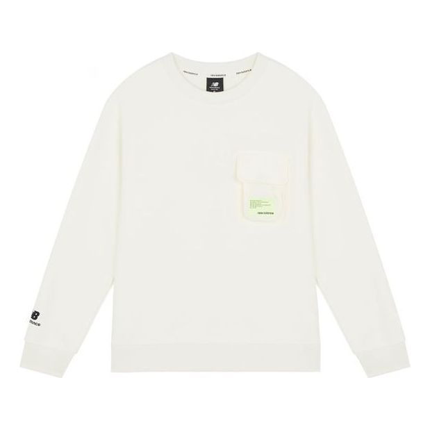 (WMNS) New Balance CNY Series 3D Pocket Sports Round Neck Pullover White Hoodie AWT21312-IV