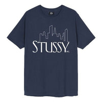 Men's Stussy Printing Short Sleeve Blue 1904547