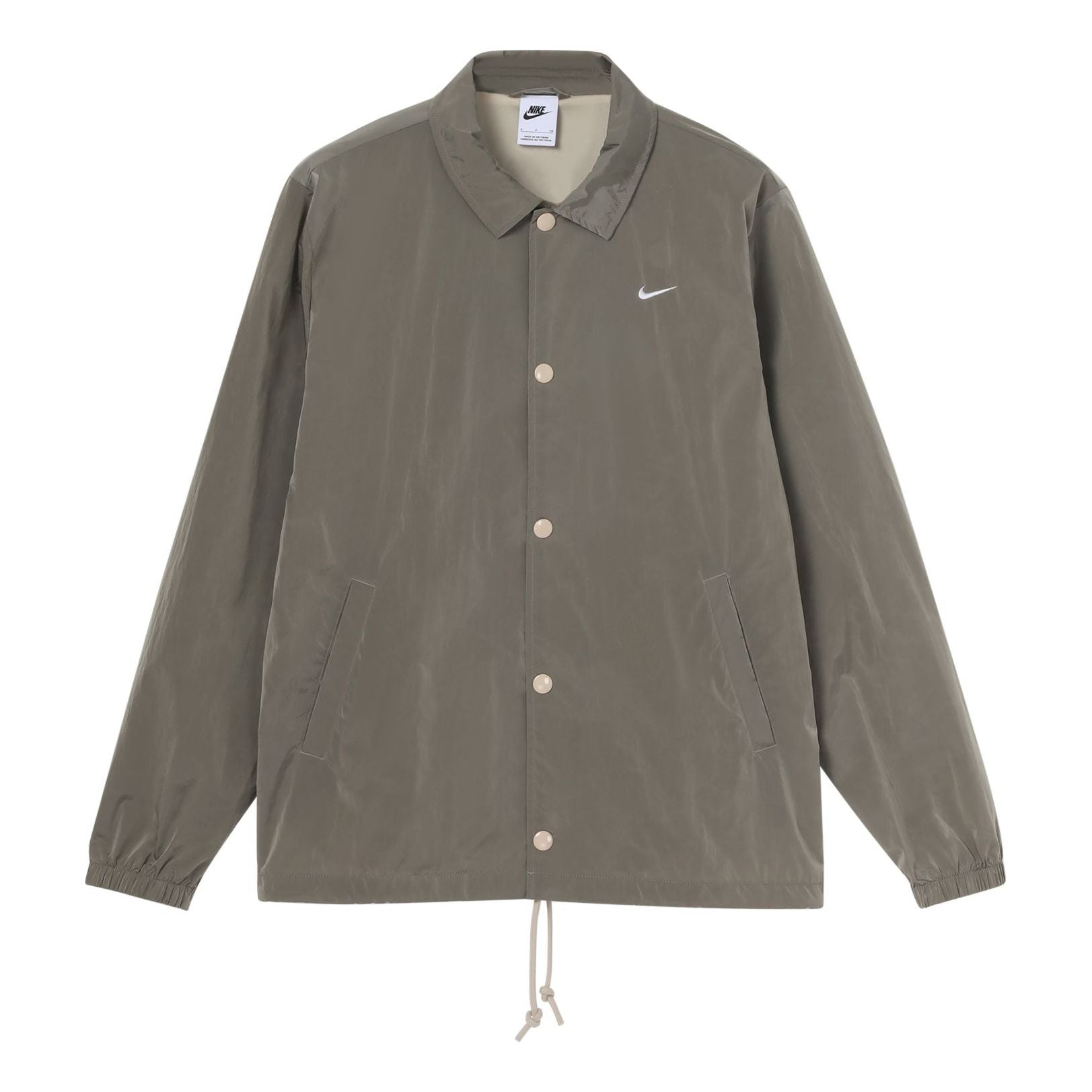 Men's Nike Solid Color Buckle Lapel Jacket Autumn Rattan Color DQ5006-206
